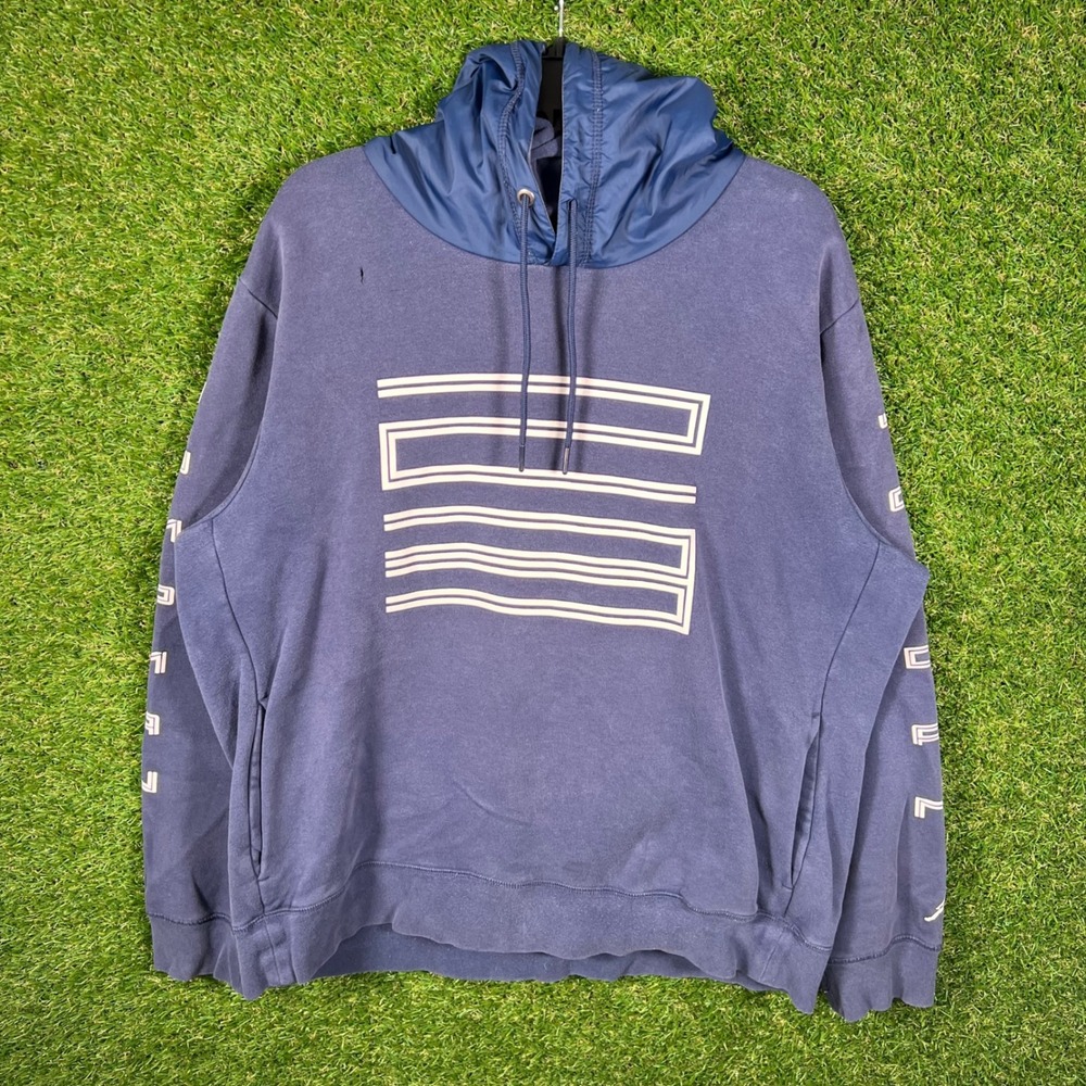 Jordan‎ Brand AJ11 Graphic Hoodie Mens XL Navy Blue Pullover Sweatshirt 23 Logo